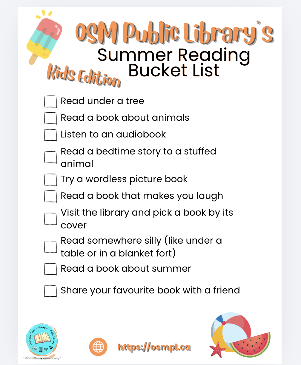 Kids Summer Reading Bucket List